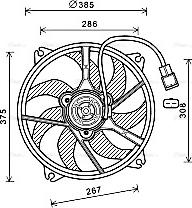 Ava Quality Cooling PE7556 - Fan, radiator parts5.com