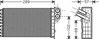 Ava Quality Cooling PEA6226 - Теплообменник, отопление салона parts5.com