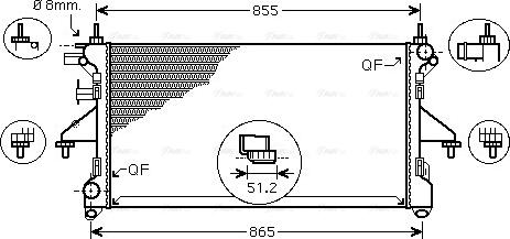 Ava Quality Cooling PEA2309 - Radiador, refrigeración del motor parts5.com