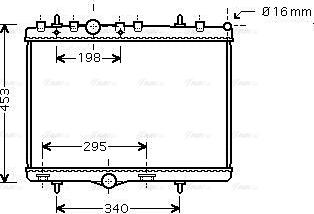 Ava Quality Cooling PEA2255 - Radiator, engine cooling parts5.com