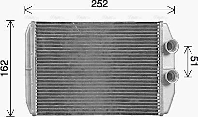 Ava Quality Cooling RT6661 - Radiador de calefacción parts5.com