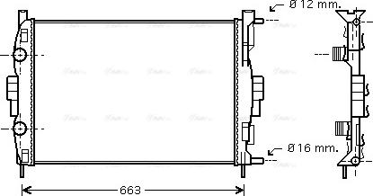 Ava Quality Cooling RT 2307 - Радиатор, охлаждане на двигателя parts5.com