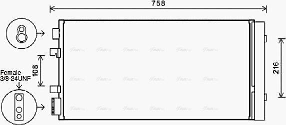 Ava Quality Cooling RTA5483D - Кондензатор, климатизация parts5.com