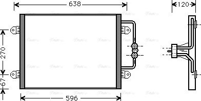 Ava Quality Cooling RTA5256 - Condenser, air conditioning parts5.com