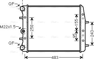 Ava Quality Cooling SAA2005 - Radiator, racire motor parts5.com