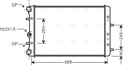 Ava Quality Cooling SAA2006 - Radiator, racire motor parts5.com