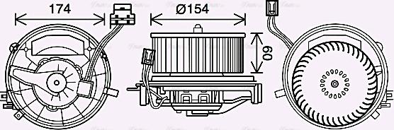 Ava Quality Cooling VN8399 - Utastér-ventilátor parts5.com