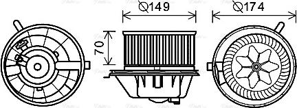 Ava Quality Cooling VN8342 - Вентилятор салона parts5.com