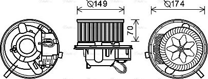 Ava Quality Cooling VN8339 - Ventilator, habitaclu parts5.com