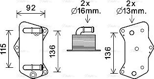 Ava Quality Cooling VN3395 - Oil Cooler, automatic transmission parts5.com