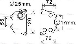 Ava Quality Cooling VN3390 - Chladič motorového oleja parts5.com