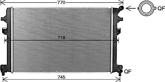 Ava Quality Cooling VN2426 - Hladilnik, hlajenje motorja parts5.com