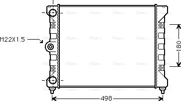 Ava Quality Cooling VN2028 - Radiator, engine cooling parts5.com