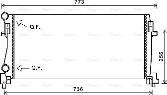 Ava Quality Cooling VNA2340 - Radiator, engine cooling parts5.com