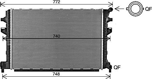 Ava Quality Cooling VNA2383 - Hűtő, motorhűtés parts5.com