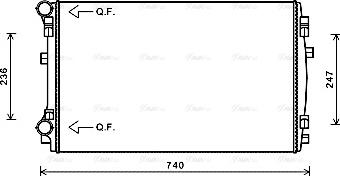 Ava Quality Cooling VNA2338 - Hladnjak, hlađenje motora parts5.com