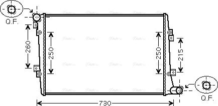 Ava Quality Cooling VNA2255 - Radiator, racire motor parts5.com