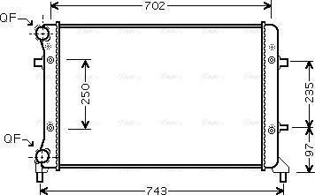 Ava Quality Cooling VNA2205 - Radiator, racire motor parts5.com