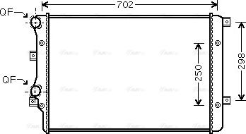 Ava Quality Cooling VNA2206 - Radiator, engine cooling parts5.com