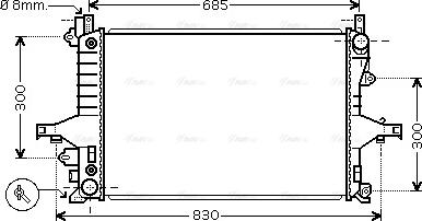 Ava Quality Cooling VO 2115 - Hladnjak, hlađenje motora parts5.com