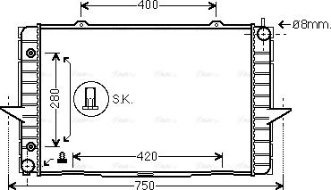 Ava Quality Cooling VO 2118 - Radiador, refrigeración del motor parts5.com