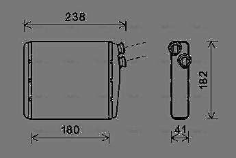 Ava Quality Cooling VOA6163 - Heat Exchanger, interior heating parts5.com