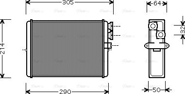 Ava Quality Cooling VOA6110 - Radiador de calefacción parts5.com