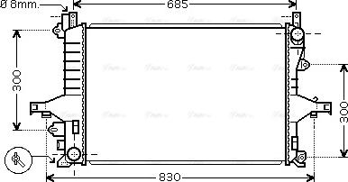 Ava Quality Cooling VOA2114 - Hladilnik, hlajenje motorja parts5.com