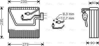 Ava Quality Cooling VO V111 - Evaporador, aire acondicionado parts5.com