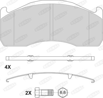 Beral BCV29151TK - Set placute frana,frana disc parts5.com