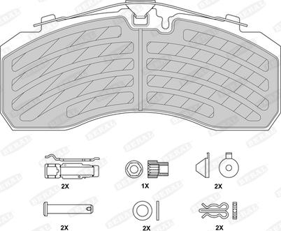 Beral BCV29253TK - Komplet zavornih oblog, ploscne (kolutne) zavore parts5.com