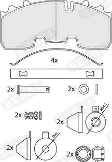 Beral BCV29265TK - Sada brzdových platničiek kotúčovej brzdy parts5.com