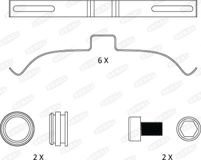 Beral FAC175 - Set accesorii, placute frana parts5.com