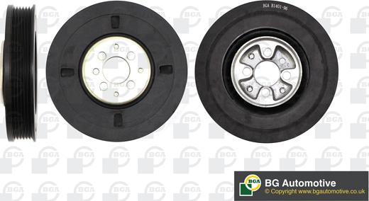 BGA DP0204 - Belt Pulley, crankshaft parts5.com