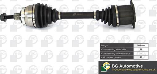 BGA DS2305 - Arbre de transmission parts5.com