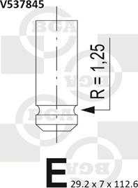 BGA V537845 - Βαλβίδα εξαγωγής parts5.com