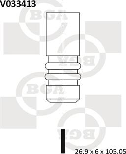 BGA V033413 - Válvula de admisión parts5.com