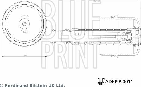 Blue Print ADBP990011 - Καπάκι, θήκη του φίλτρου λαδιού parts5.com