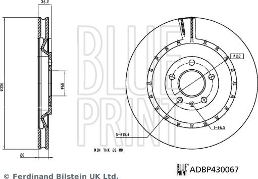 Blue Print ADBP430067 - Disc frana parts5.com