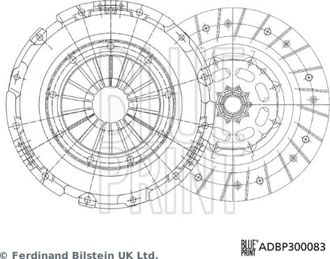 Blue Print ADBP300083 - Komplet sklopke parts5.com