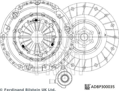 Blue Print ADBP300035 - Clutch Kit parts5.com