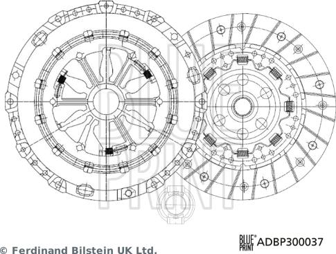 Blue Print ADBP300037 - Spojková sada parts5.com