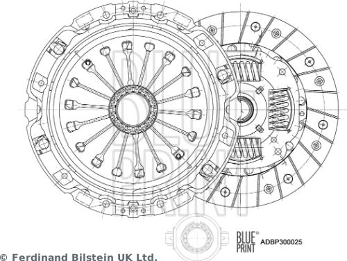 Blue Print ADBP300025 - Komplet sklopke parts5.com