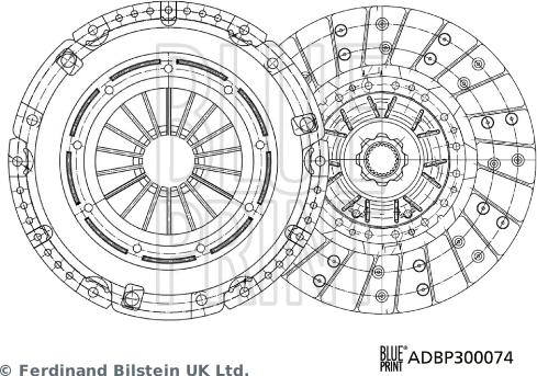 Blue Print ADBP300074 - Kit de embrague parts5.com