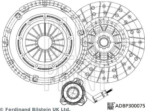 Blue Print ADBP300075 - Kit de embrague parts5.com