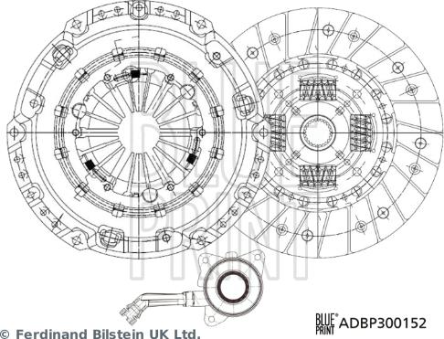 Blue Print ADBP300152 - Kit de embrague parts5.com