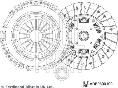 Blue Print ADBP300109 - Komplet kvačila parts5.com