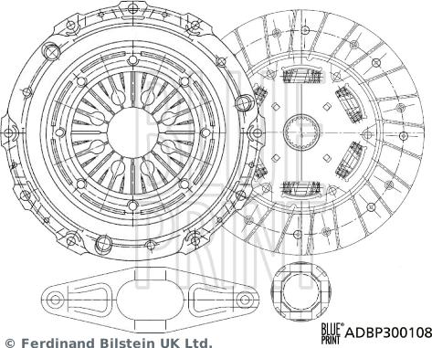 Blue Print ADBP300108 - Set ambreiaj parts5.com