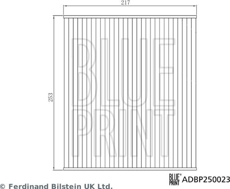 Blue Print ADBP250023 - Filtro, aire habitáculo parts5.com