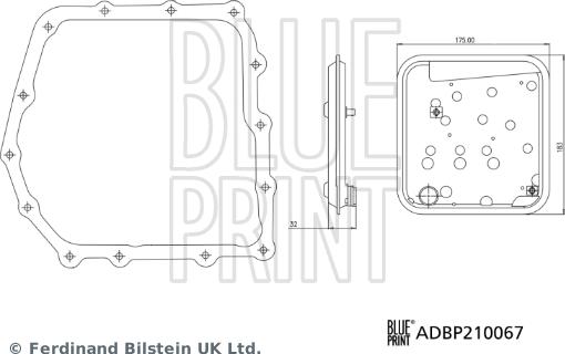 Blue Print ADBP210067 - Filter hidravlike, avtomatski menjalnik parts5.com